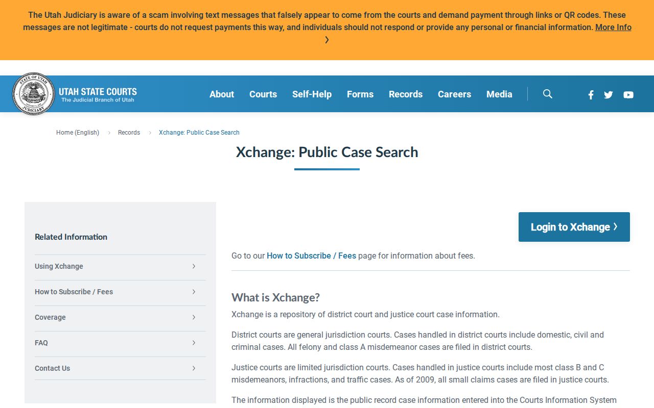 Rich County released inmate court record access through XChange